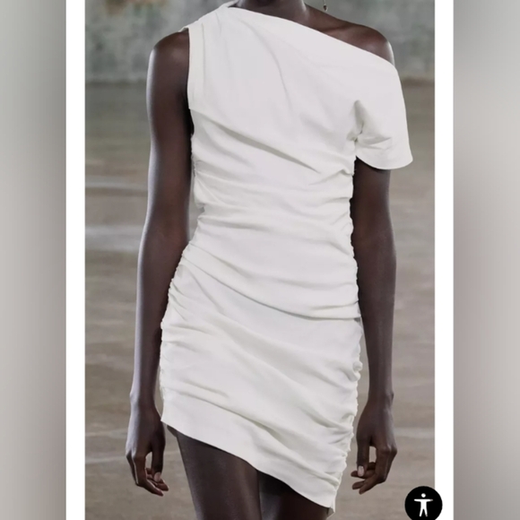 Zara ZW Collection Short Draped Dress - Picture 4 of 8